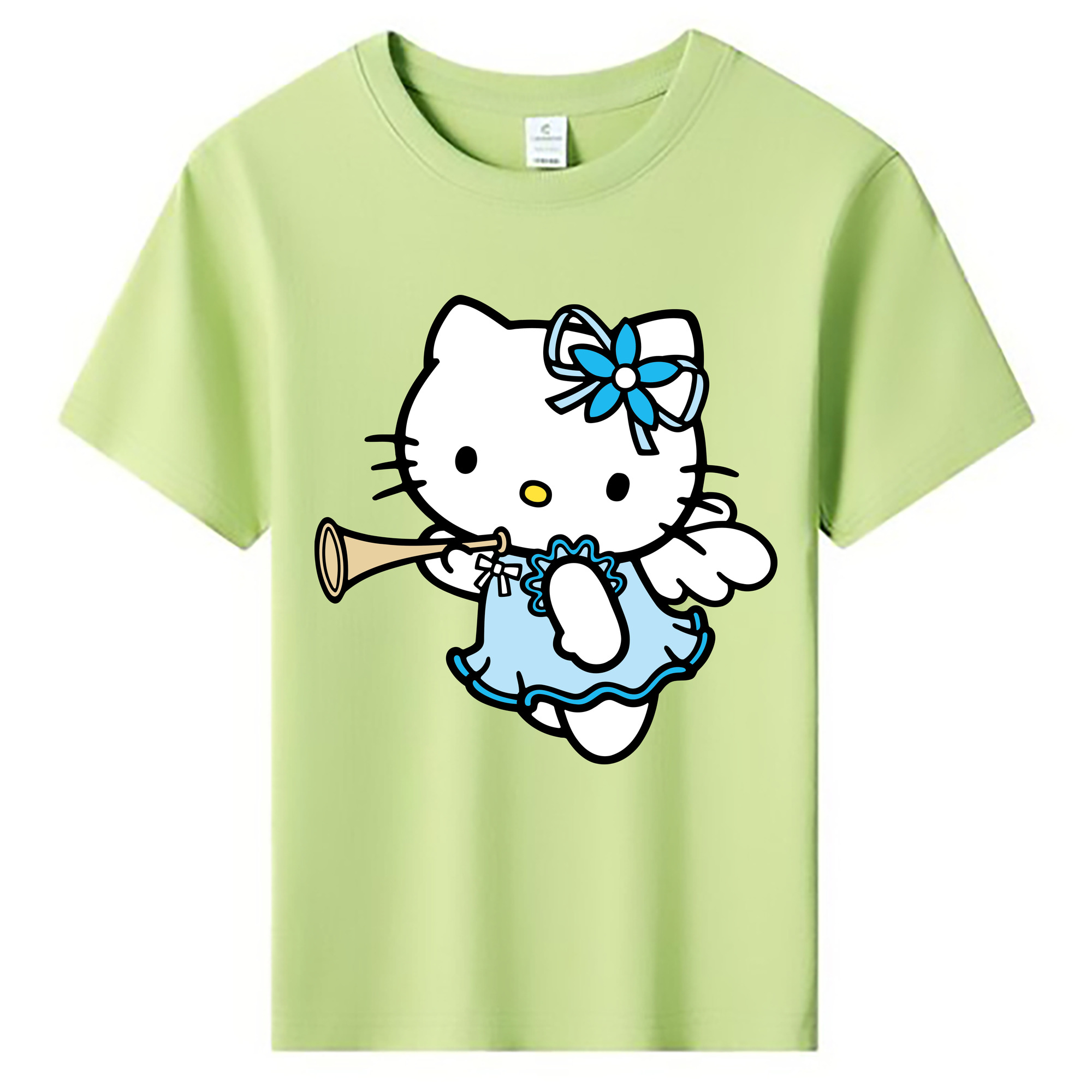 （画像用） Hello Kitty ハローキティ 綿100％キッズTシャツ（フロントプリント）